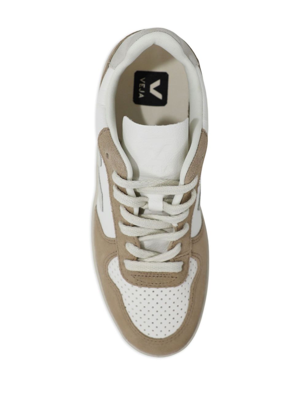 SNEAKER V10 PIEL BLANCA TAUPE V GRIS