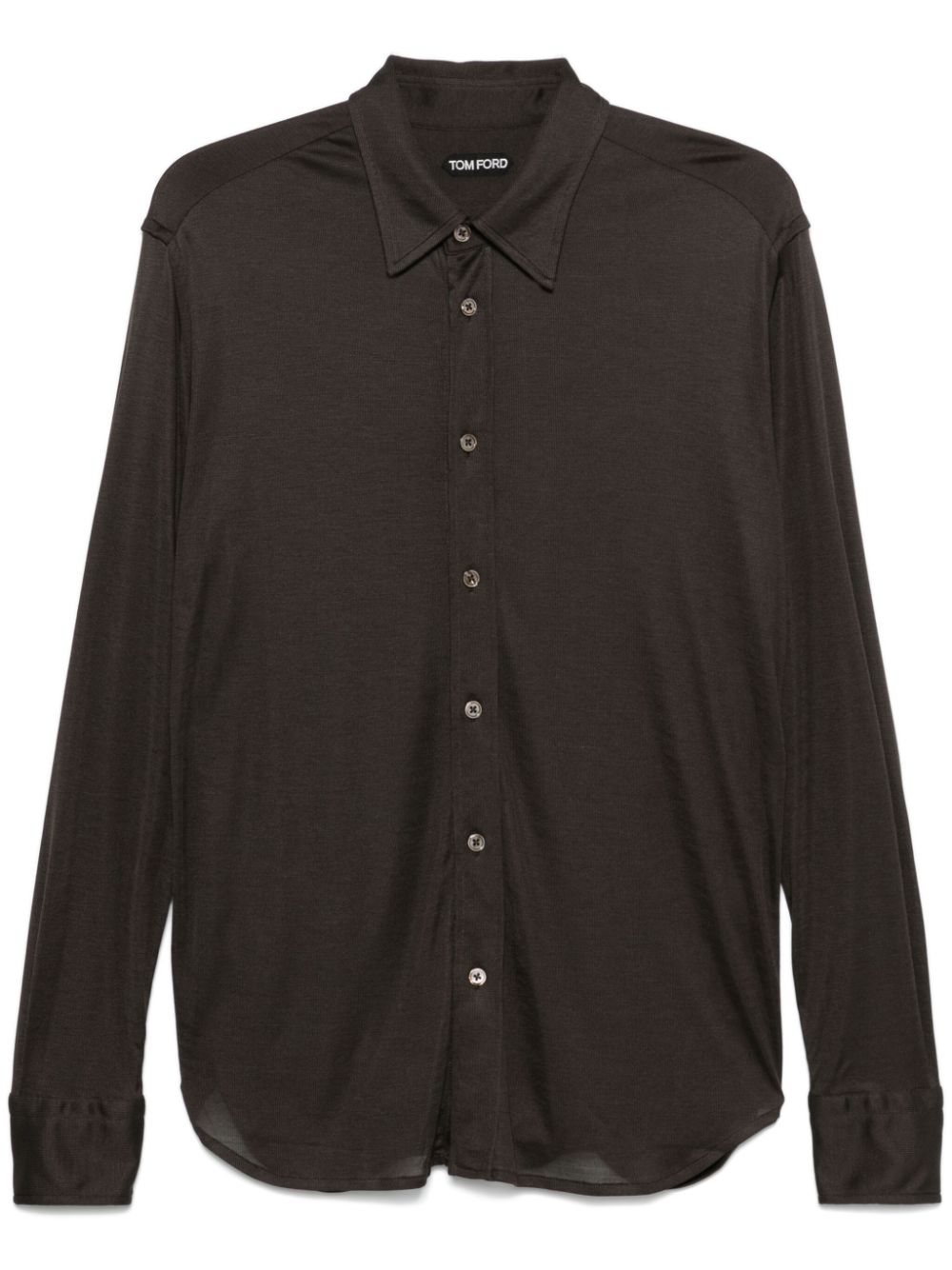 CAMISA PUNTO MARRON OSCURO