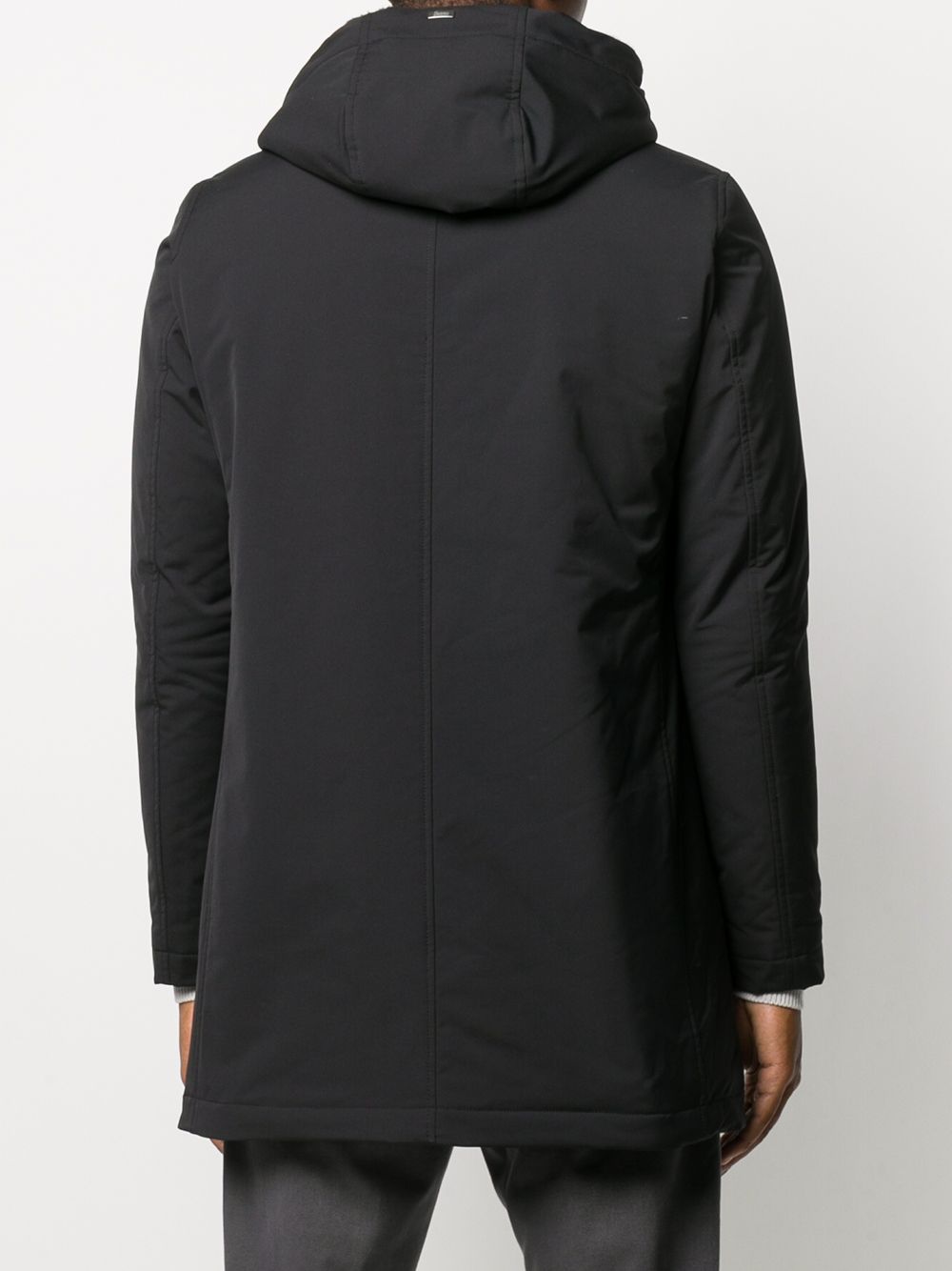 CHAQUETON NEGRO CAPUCHA CON PELO