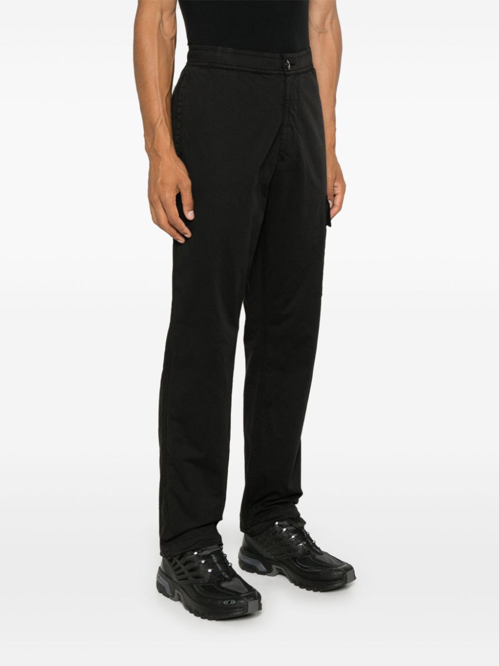 PANTALON CARGO NEGRO CINTURA ELASTICA