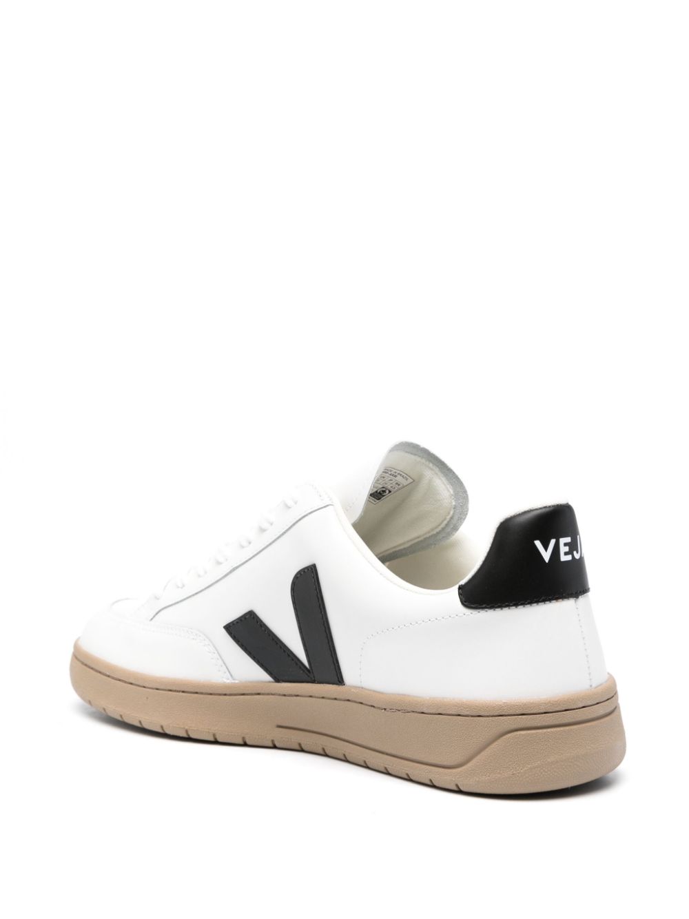 SNEAKER V12 BLANCA SUELA CAMEL LOGO NEGR