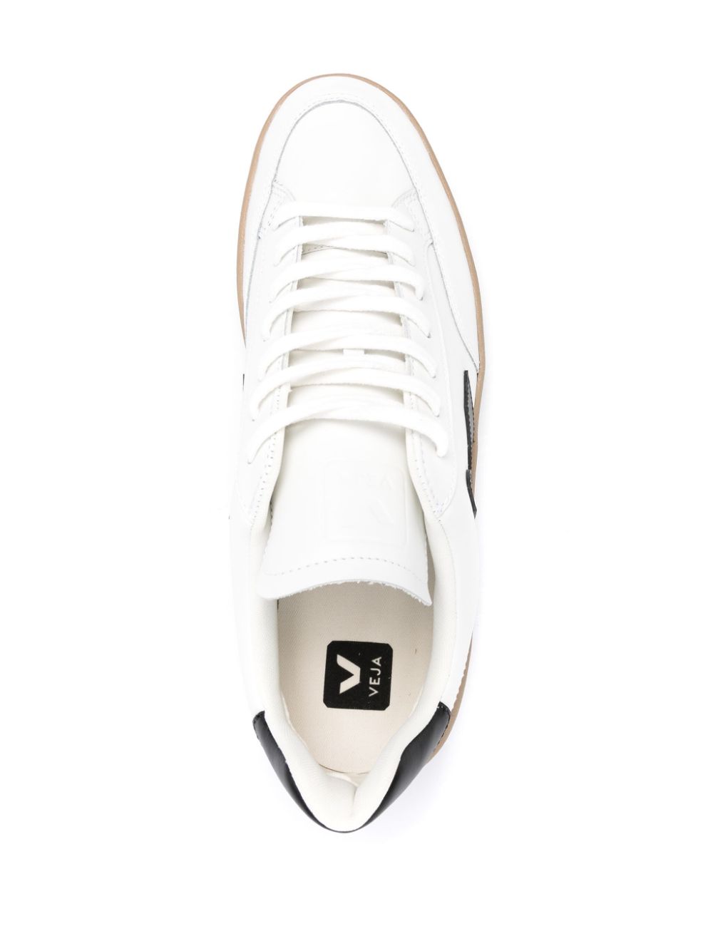 SNEAKER V12 BLANCA SUELA CAMEL LOGO NEGR