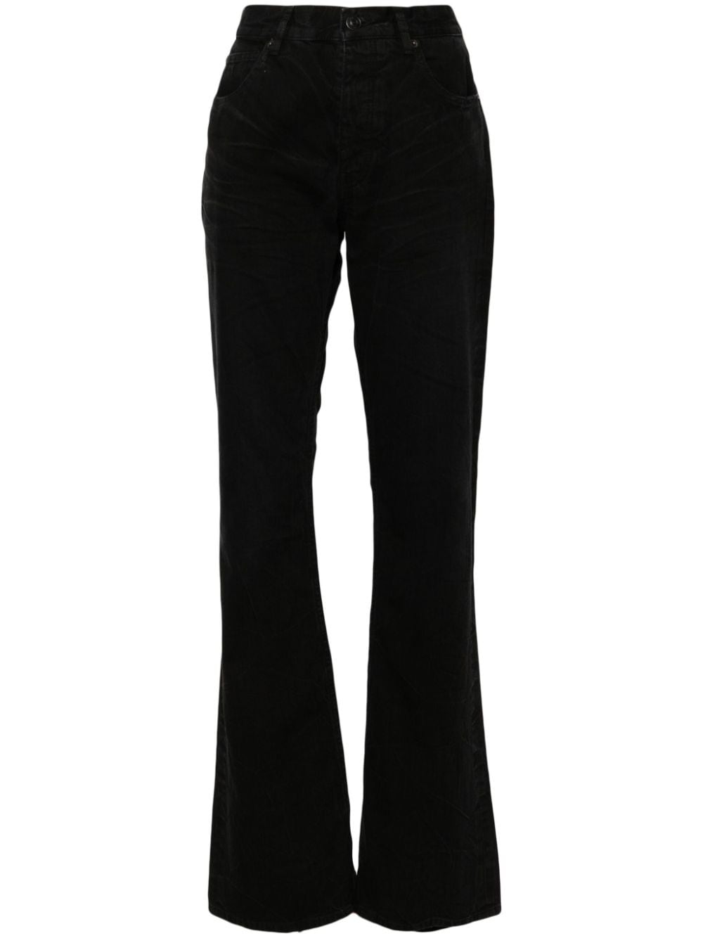 PANTALON JEAN NEGRO WASHED CAMAL ANCHO