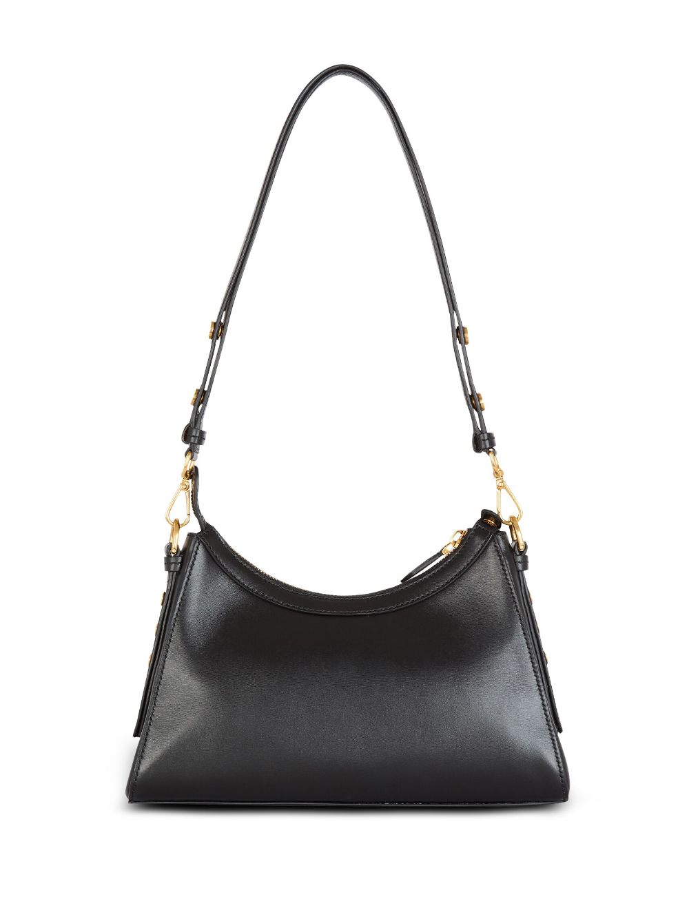 BOLSO HOBO BUZZ NEGRO LOGO DORADO