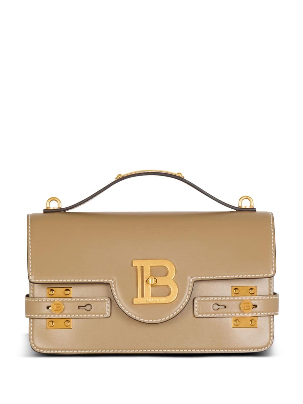 SHOULDER BUZZ 24 TAUPE LOGO DORADO