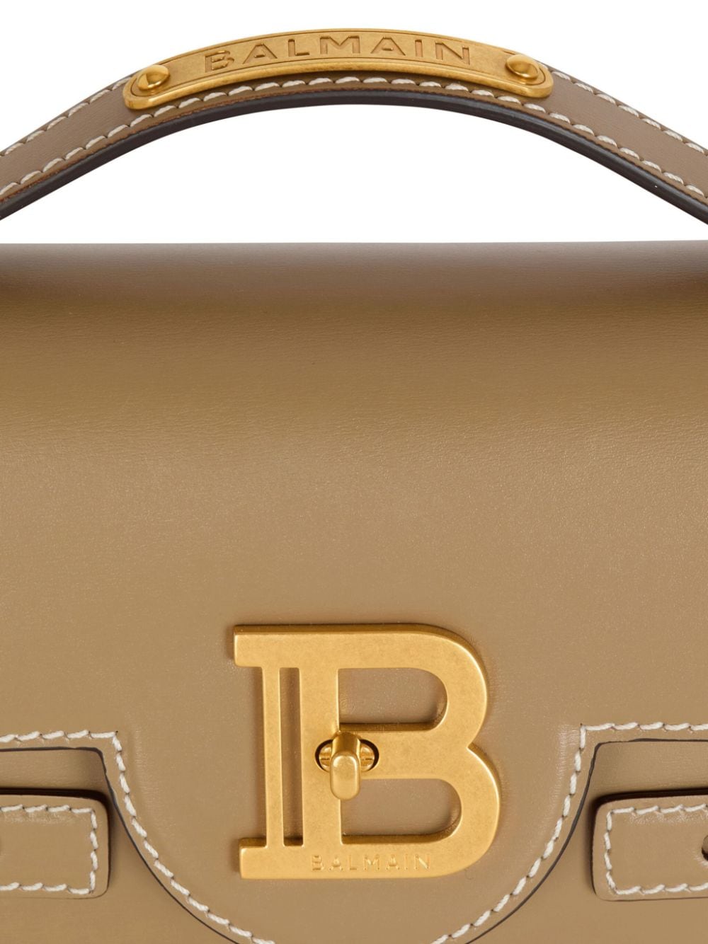 SHOULDER BUZZ 24 TAUPE LOGO DORADO