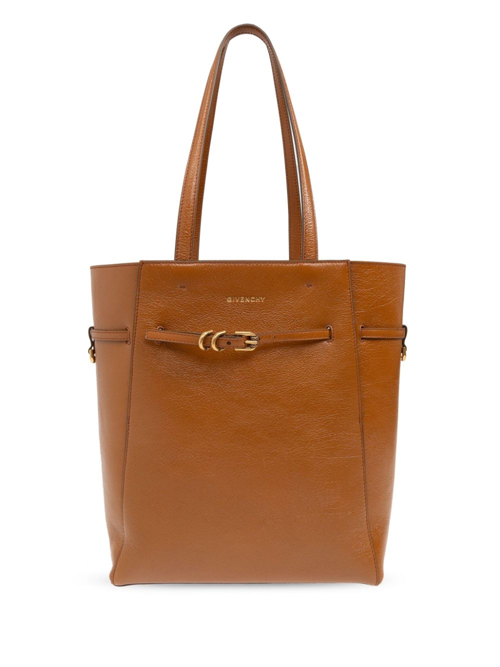 TOTE VOYOU S MARRON LOGO DORADO