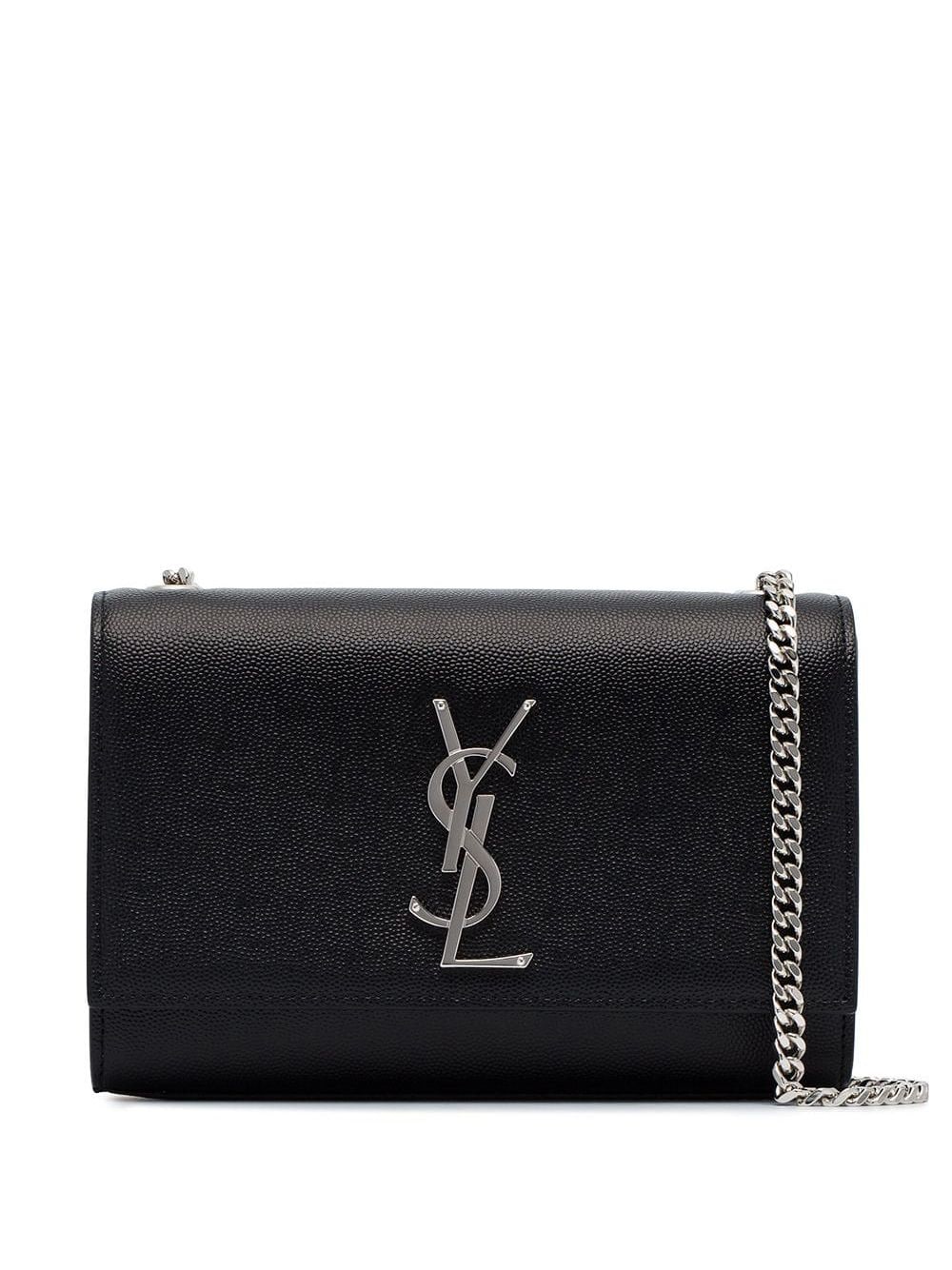 BOLSO KATE S NEGRO LOGO PLATEADO