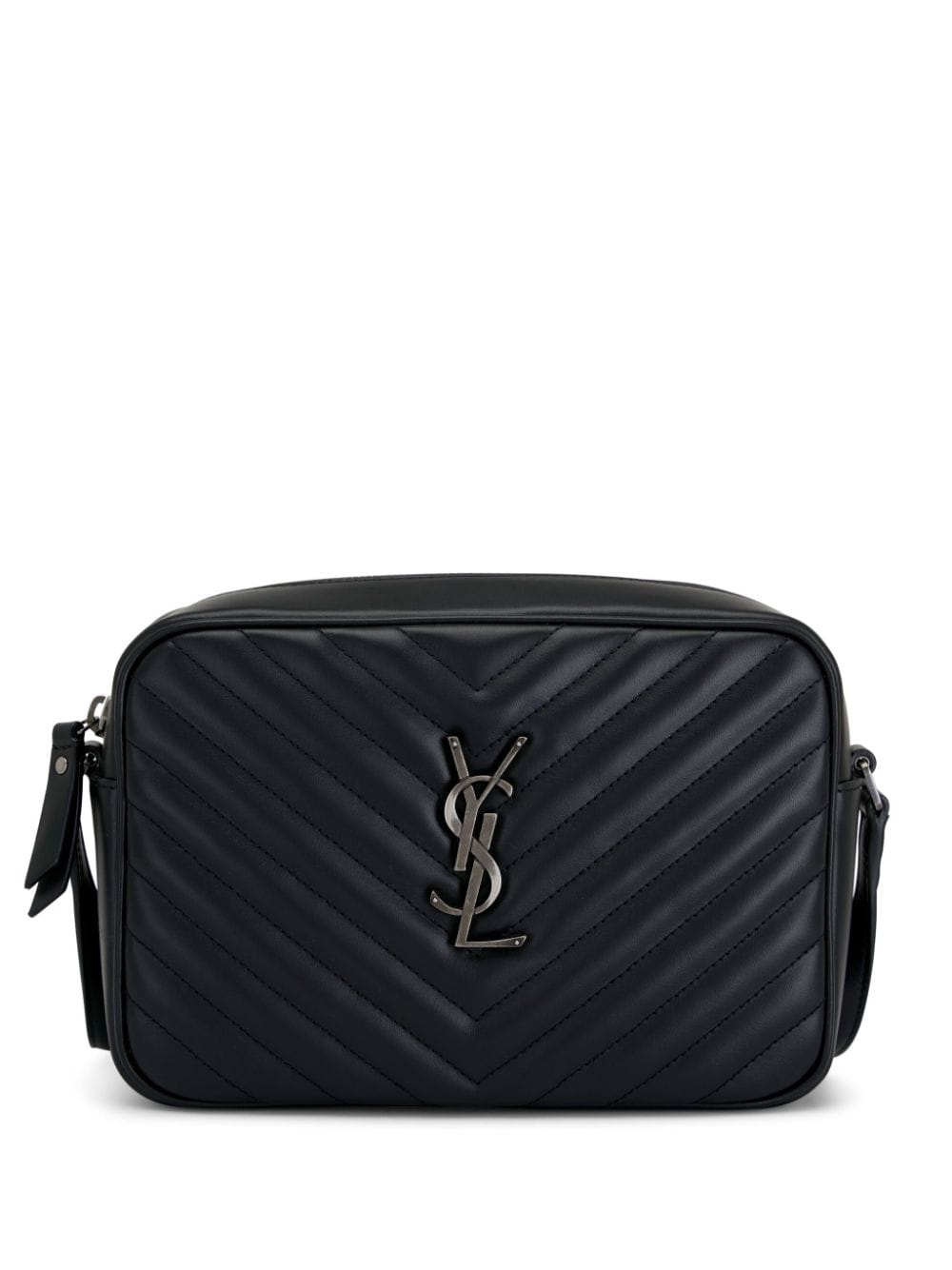 BOLSO LOU ACOLCHADO NEGRO LOGO PLATEADO