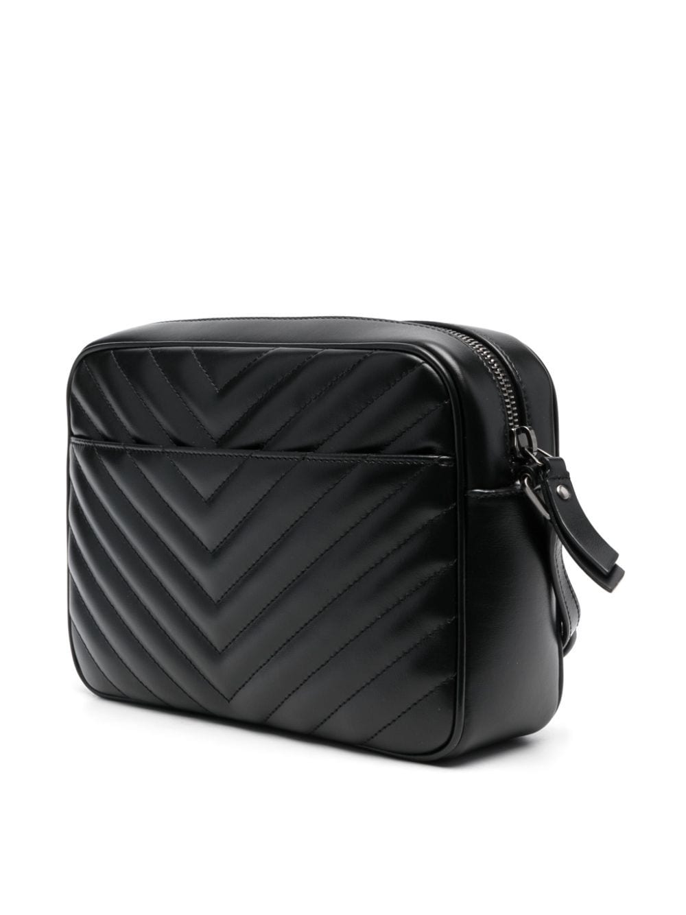 BOLSO LOU ACOLCHADO NEGRO LOGO PLATEADO