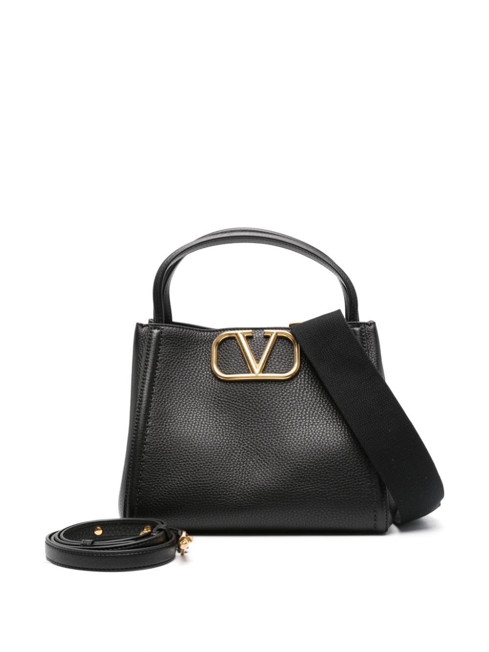 BOLSO M NEGRO LOGO DORADO