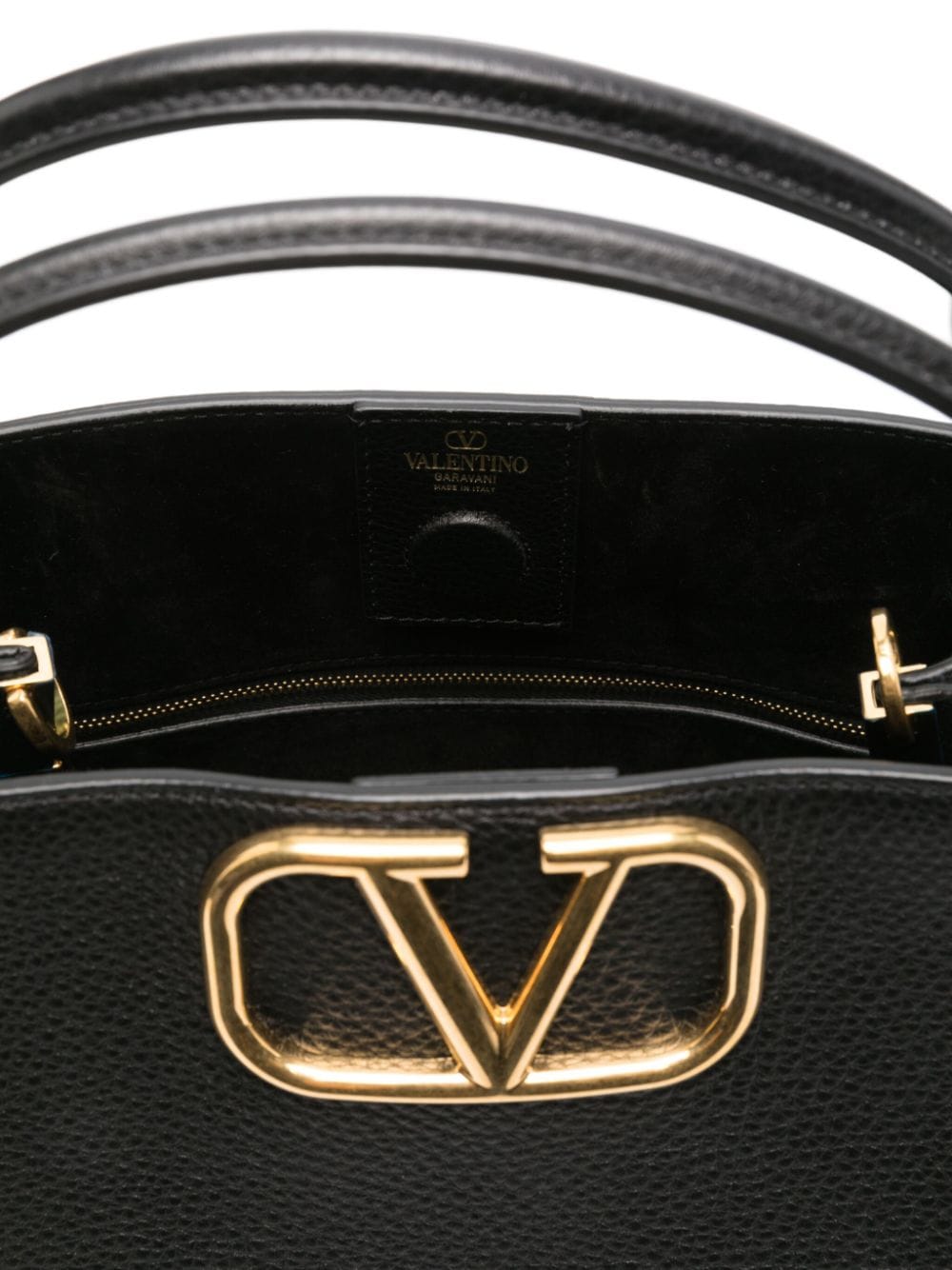 BOLSO M NEGRO LOGO DORADO