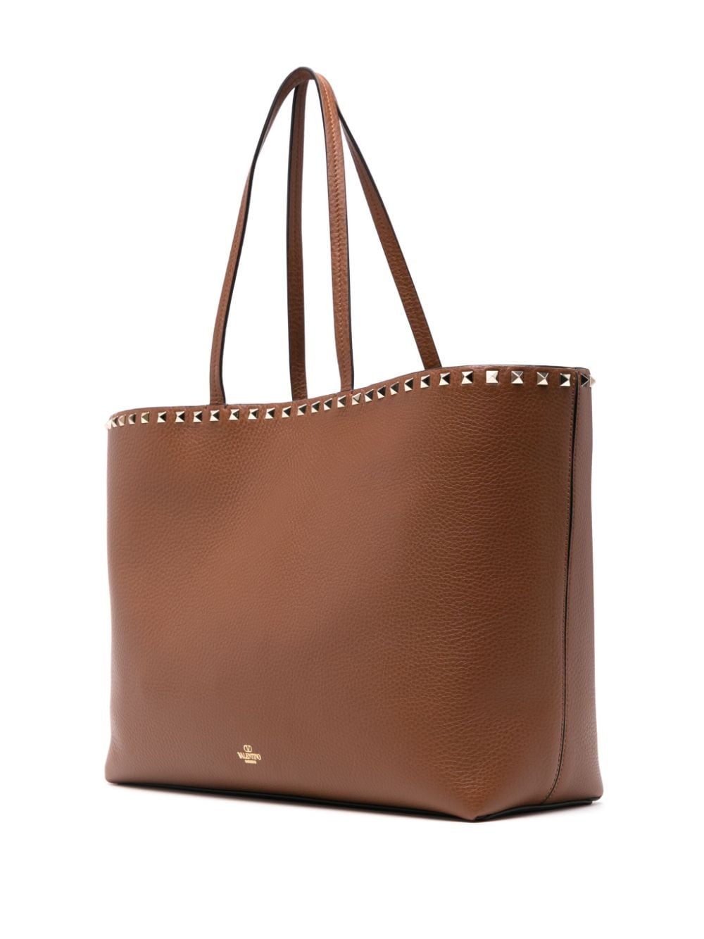 TOTE MARRON TACHAS DORADAS