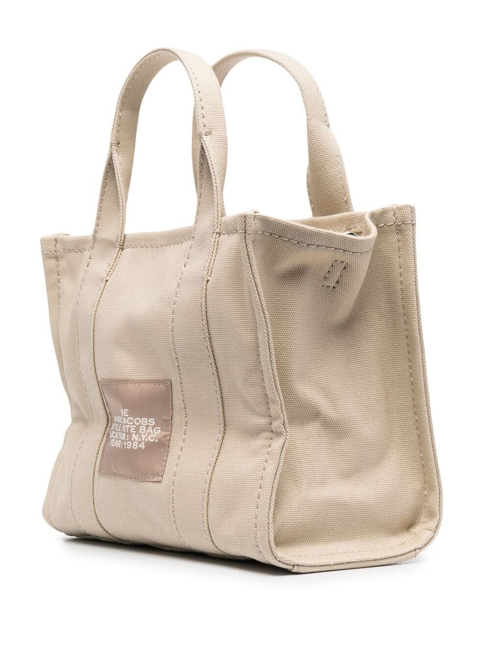 TOTE THE MINI BEIGE LETRAS BLANCAS