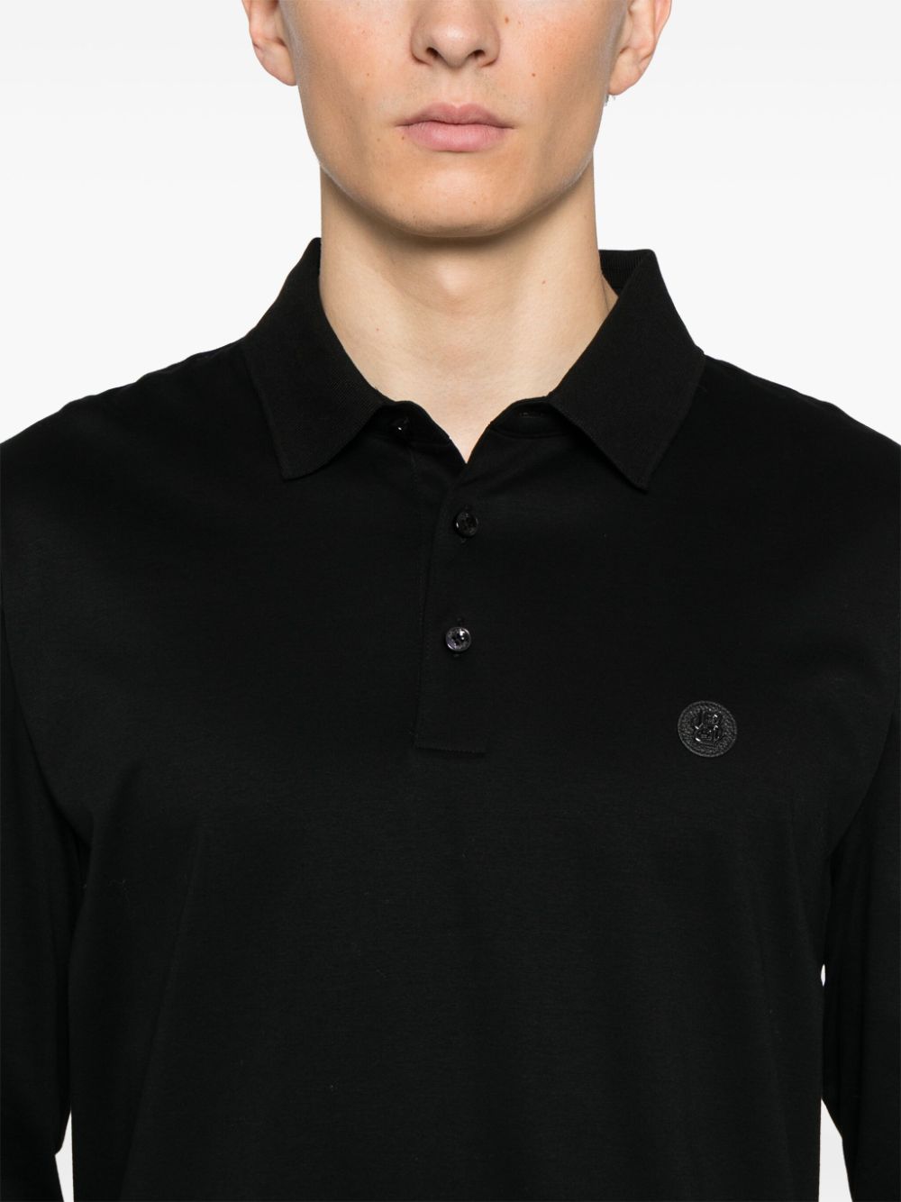 POLO ML CPALEY NEGRO LOGO METAL