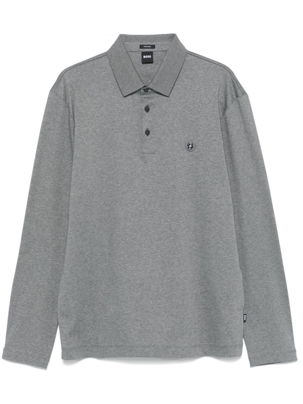 POLO ML CPALEY GRIS LOGO METAL