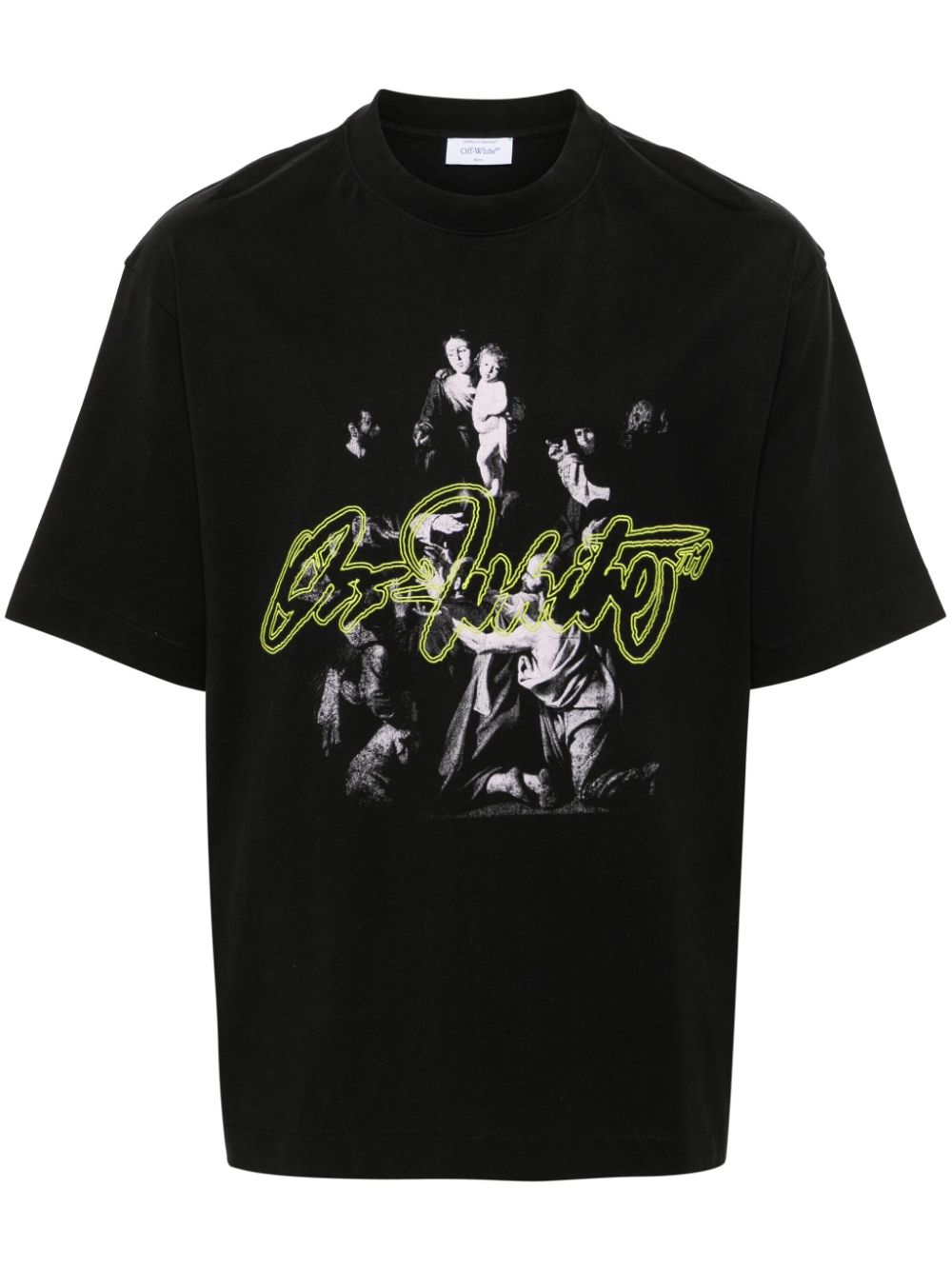 CAMISETA MC SCRIPT MARY NEGRA LOGO FLUOR