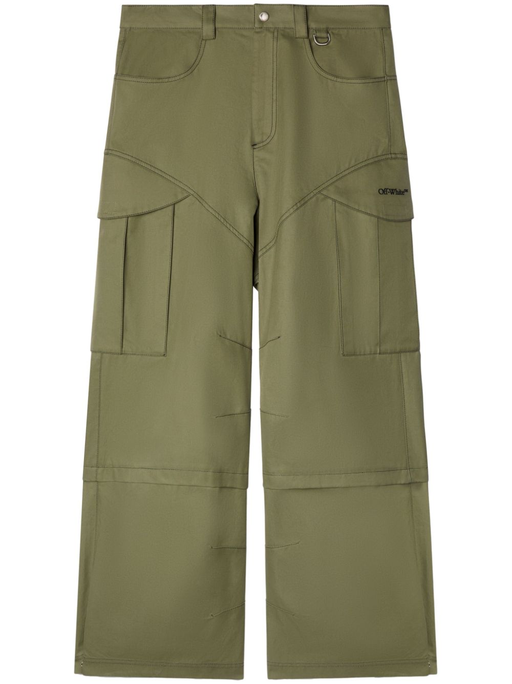 PANTALON CARGO VERDE MILITAR CAMAL ANCHO