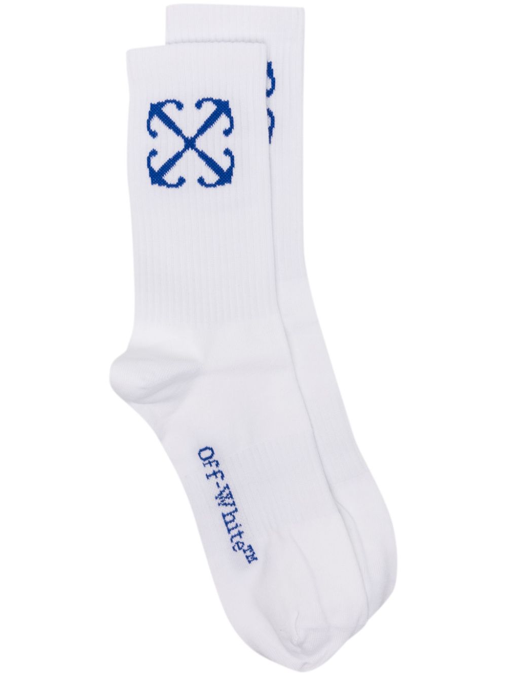 CALCETINES ARROW LARGO BLANCO LOGO AZUL