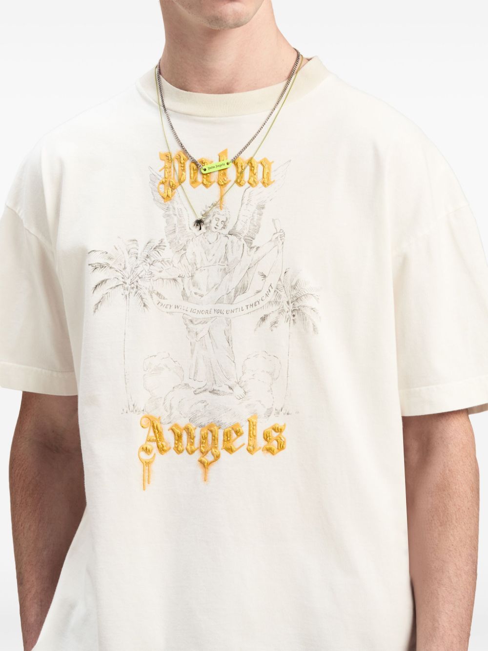 CAMISETA MC ANGEL PENCIL BLANCA CUELLO 