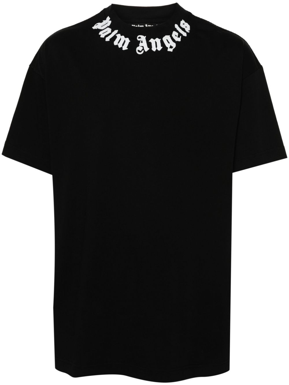 CAMISETA MC NECK NEGRO LOGO BLANCO