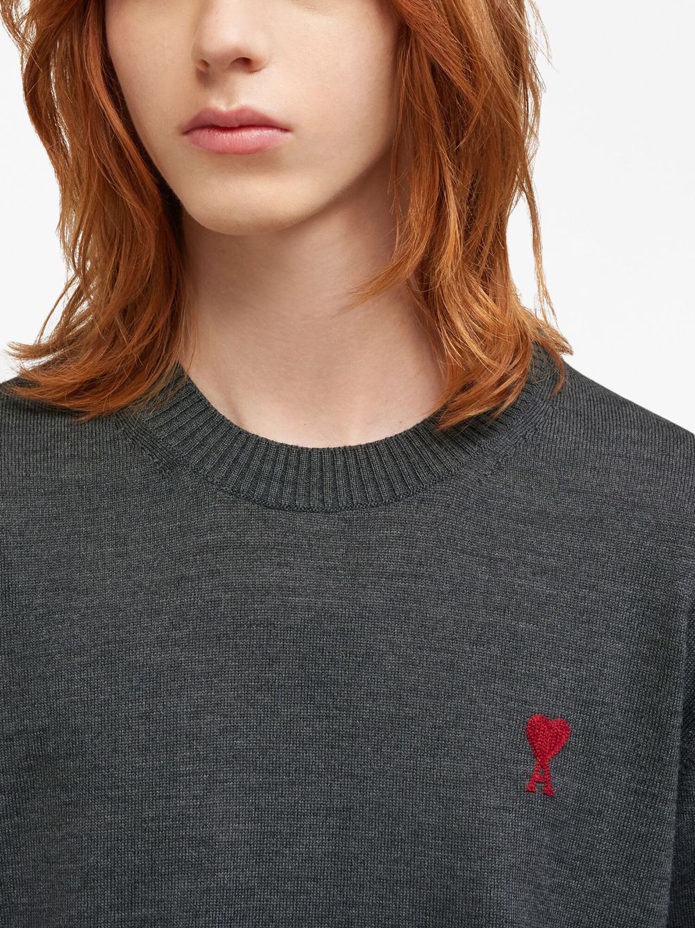 SUETER GRIS LOGO ROJO