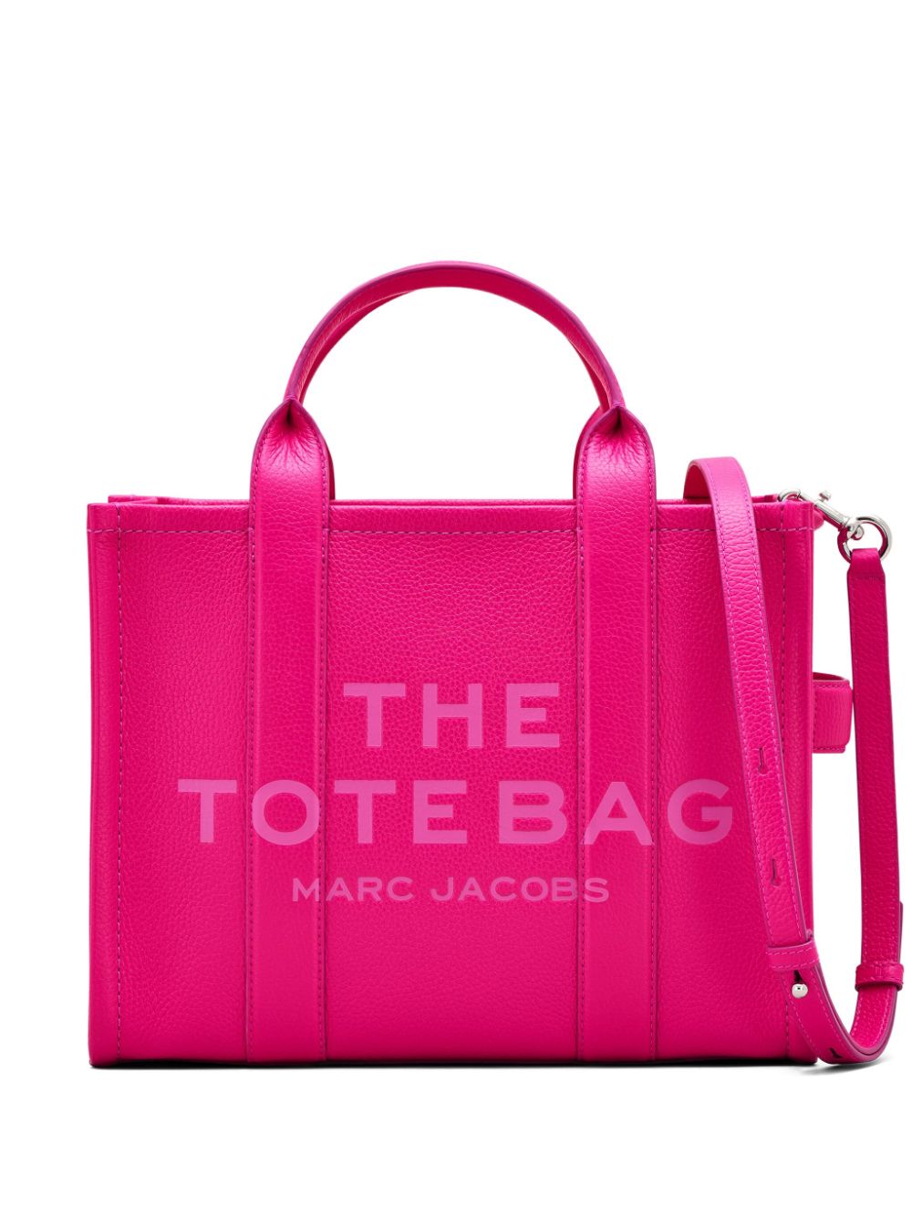 TOTE PIEL THE MEDIUM ROSA CHICLE LOGO