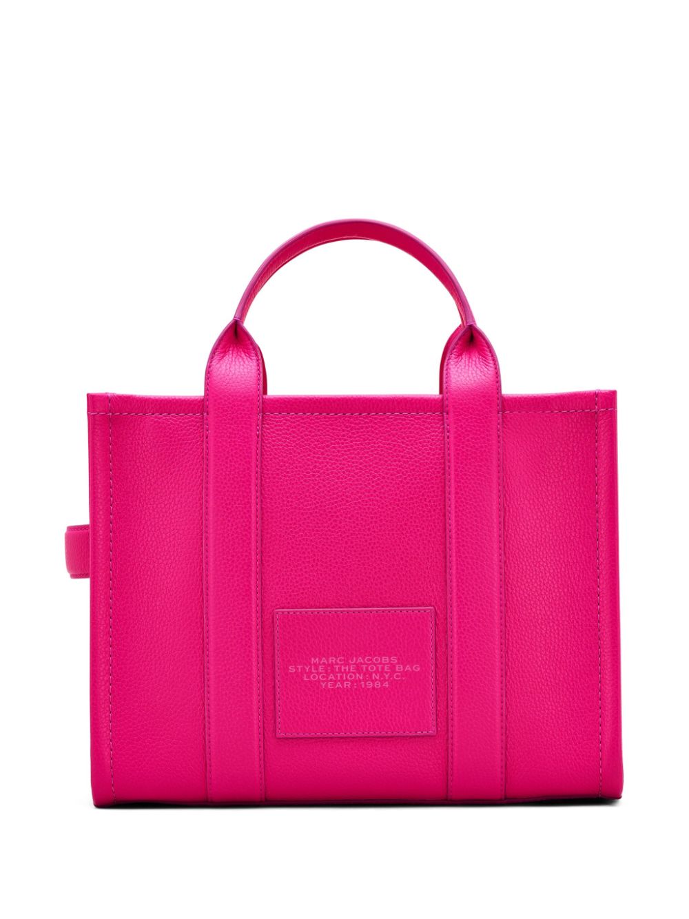 TOTE PIEL THE MEDIUM ROSA CHICLE LOGO