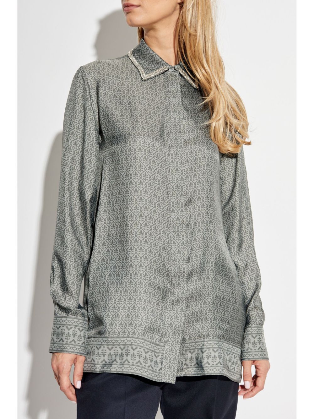 CAMISA PIJAMA JOURNEY GRIS EST FLORES