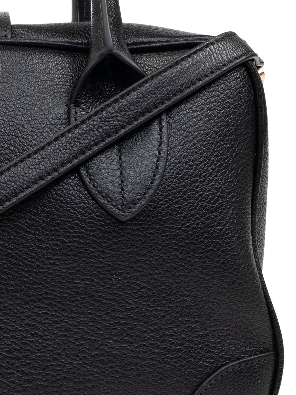 BOLSO VITA NEGRO ZIP LOGO DORADOS