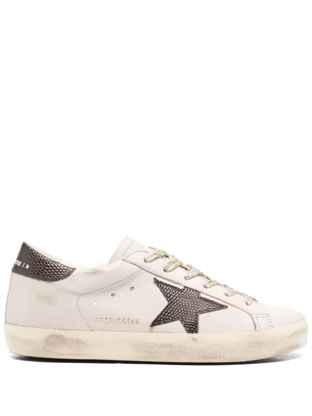 SNEAKER SUPER STAR GRIS ESTRELLA MARRON