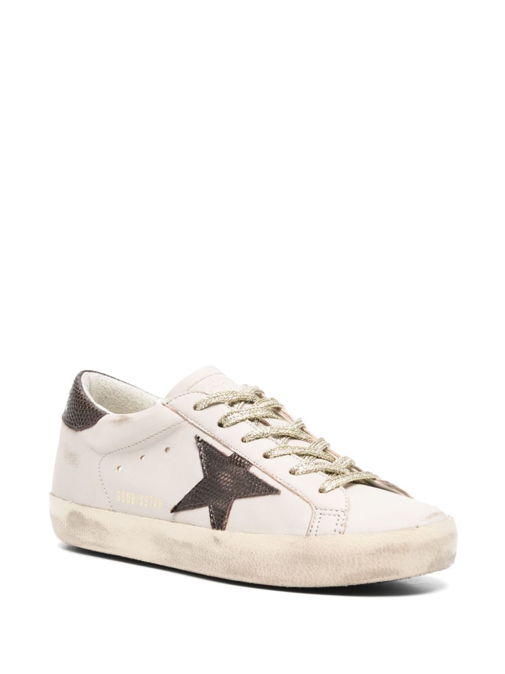 SNEAKER SUPER STAR GRIS ESTRELLA MARRON