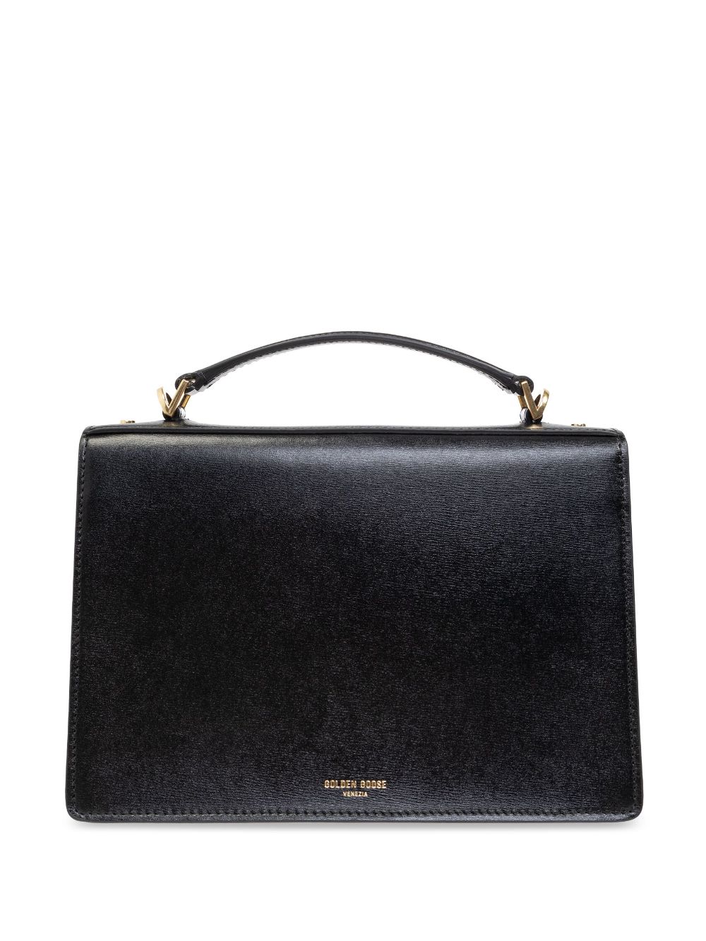 BOLSO VENEZIA NEGRO DETALLES DORADOS