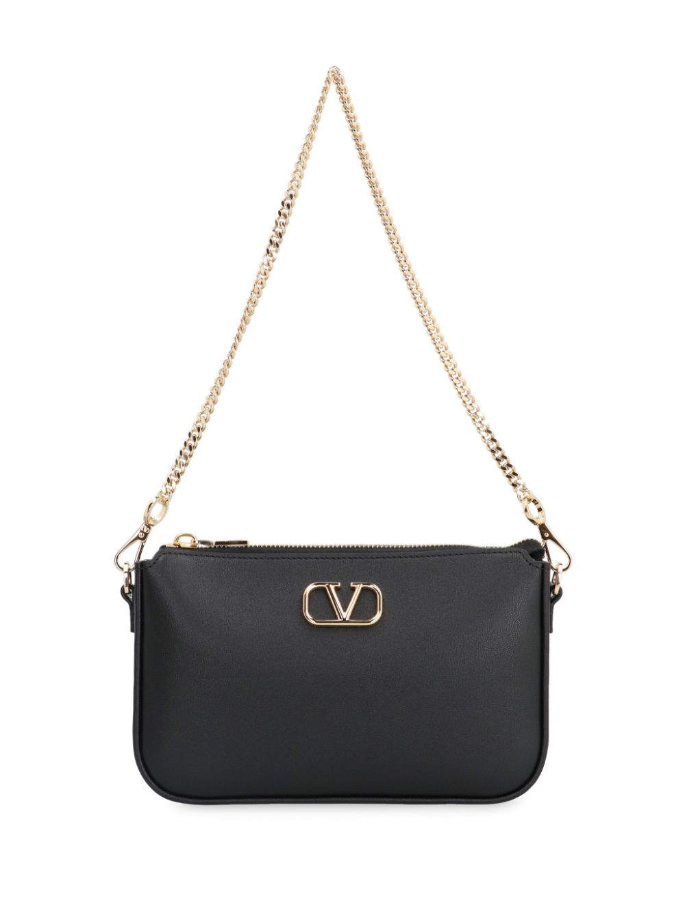 BOLSO MINI NEGRO LOGO DORADO