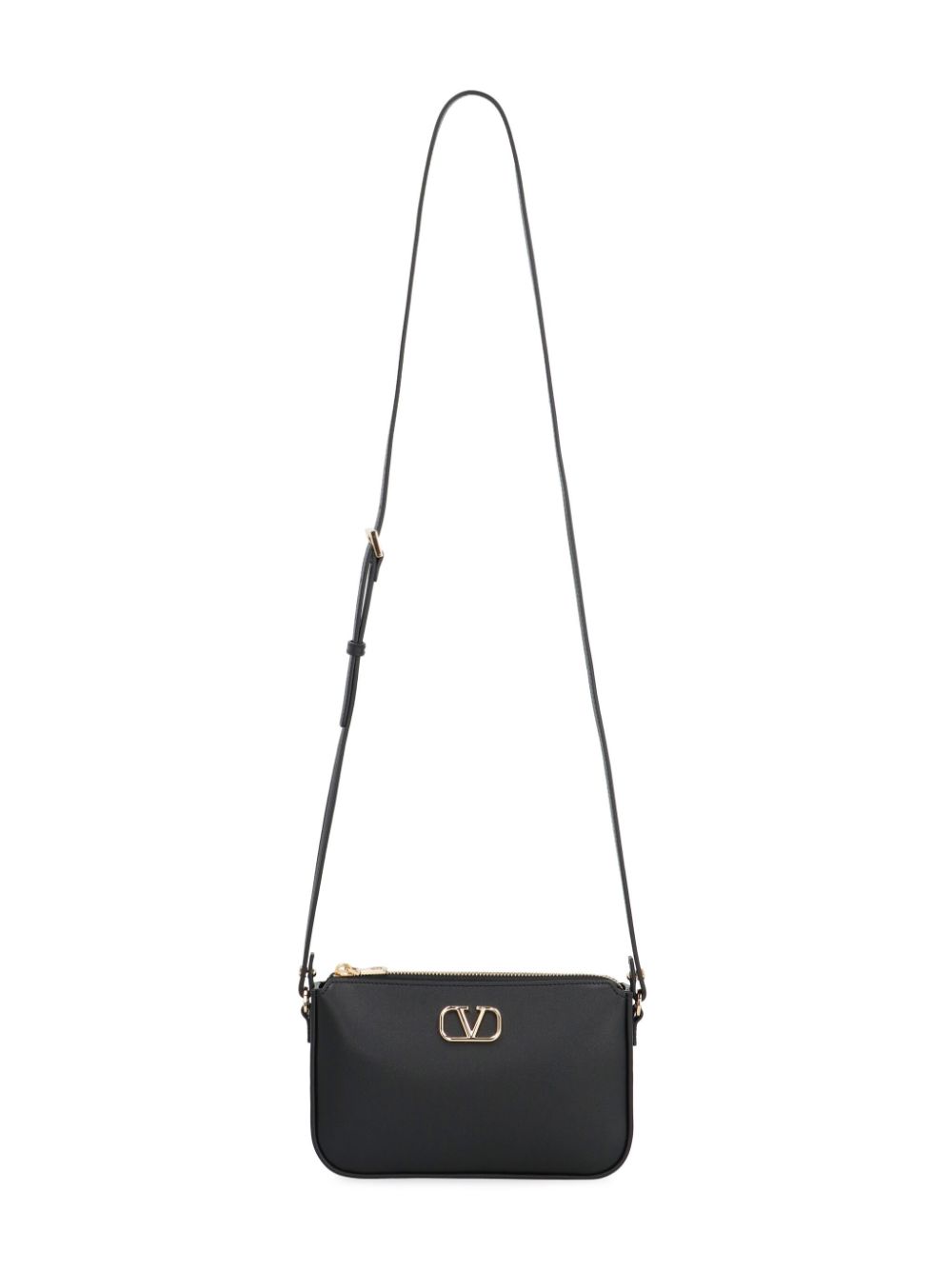 BOLSO MINI NEGRO LOGO DORADO