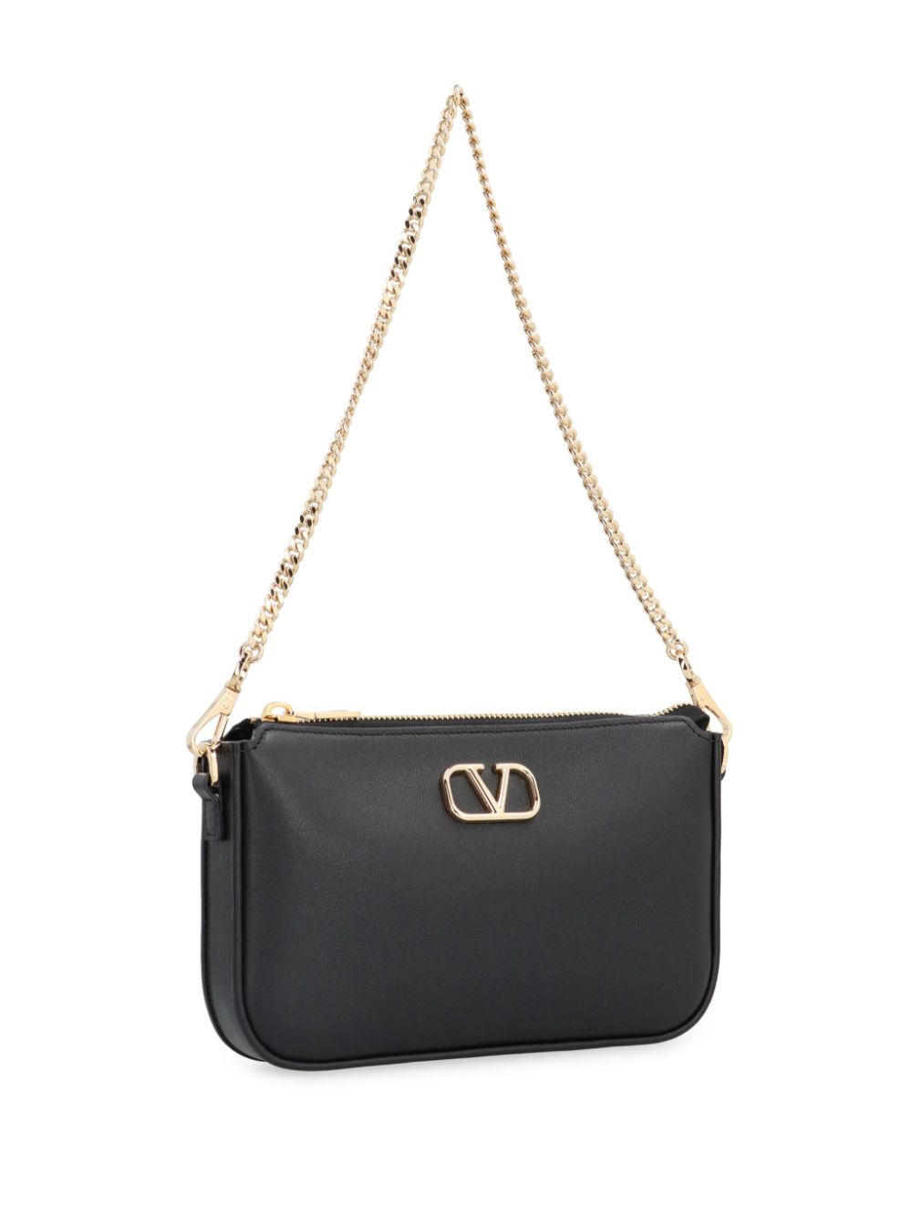 BOLSO MINI NEGRO LOGO DORADO