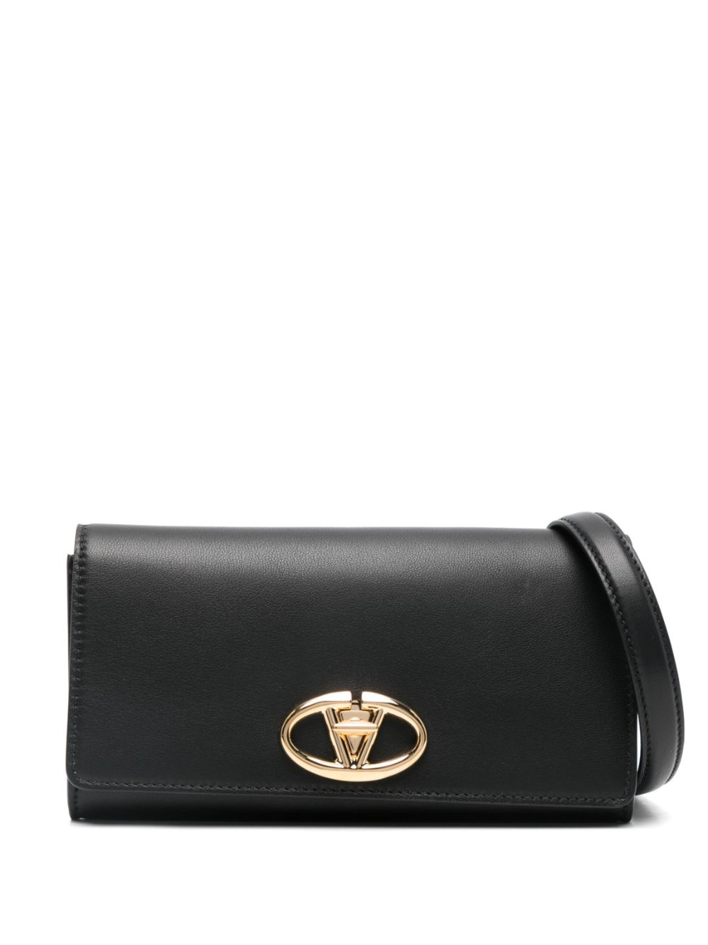 POCHETTE NEGRO LOGO DORADO