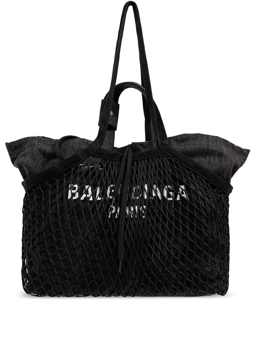 TOTE CANVAS M NEGRO WASHED