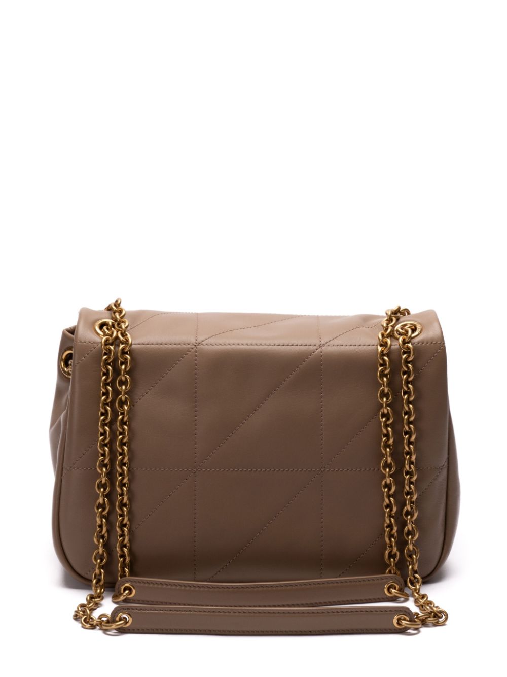 BOLSO JAMIE S BEIGE LOGO DORADO