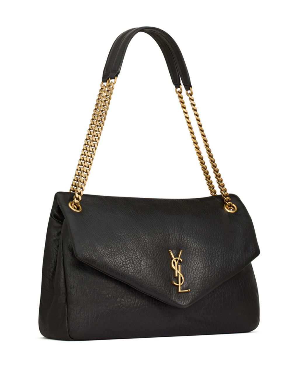 BOLSO CALYPSO L NEGRO LOGO DORADO