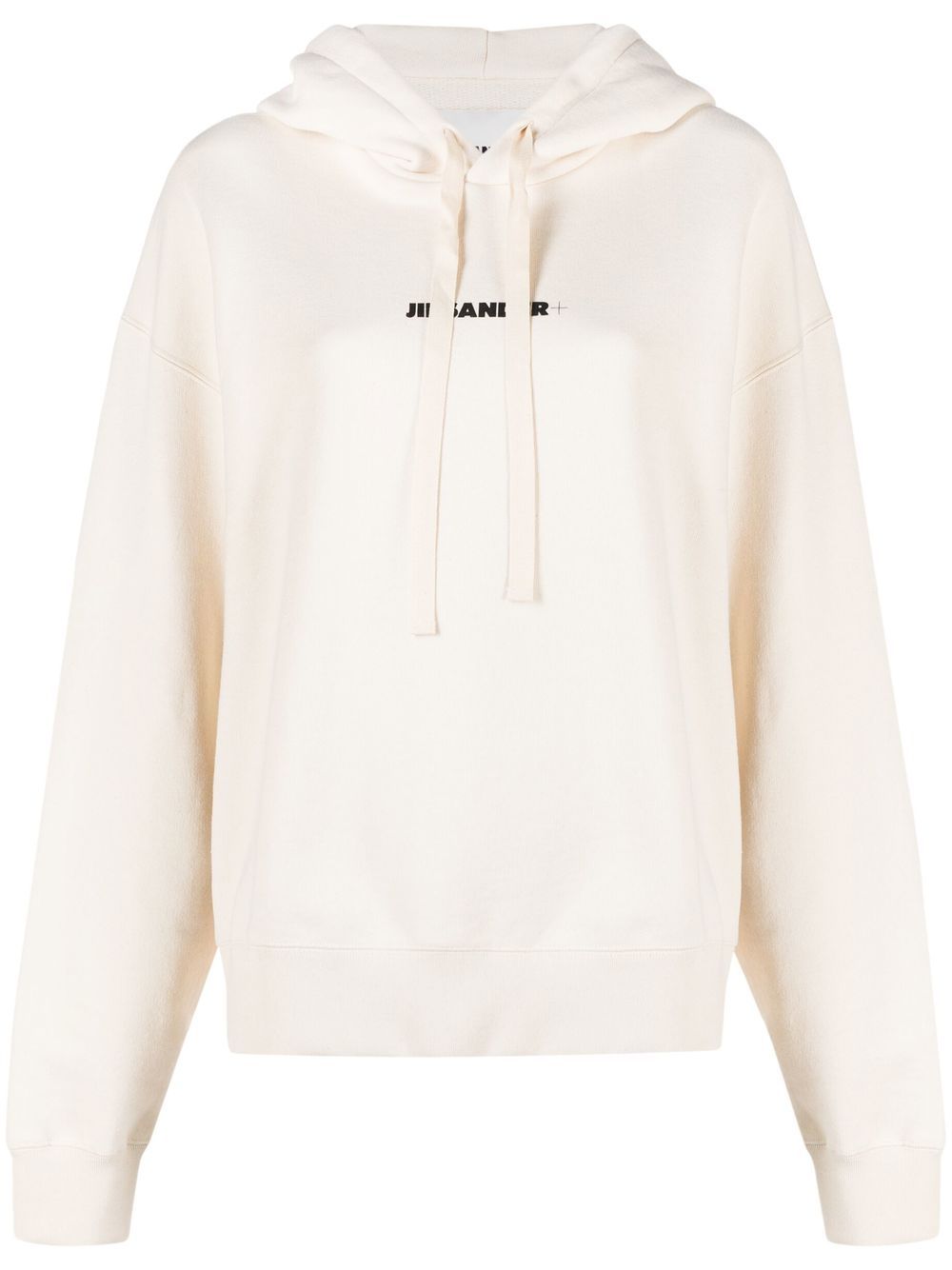 HOODIE BEIGE LOGO NEGRO