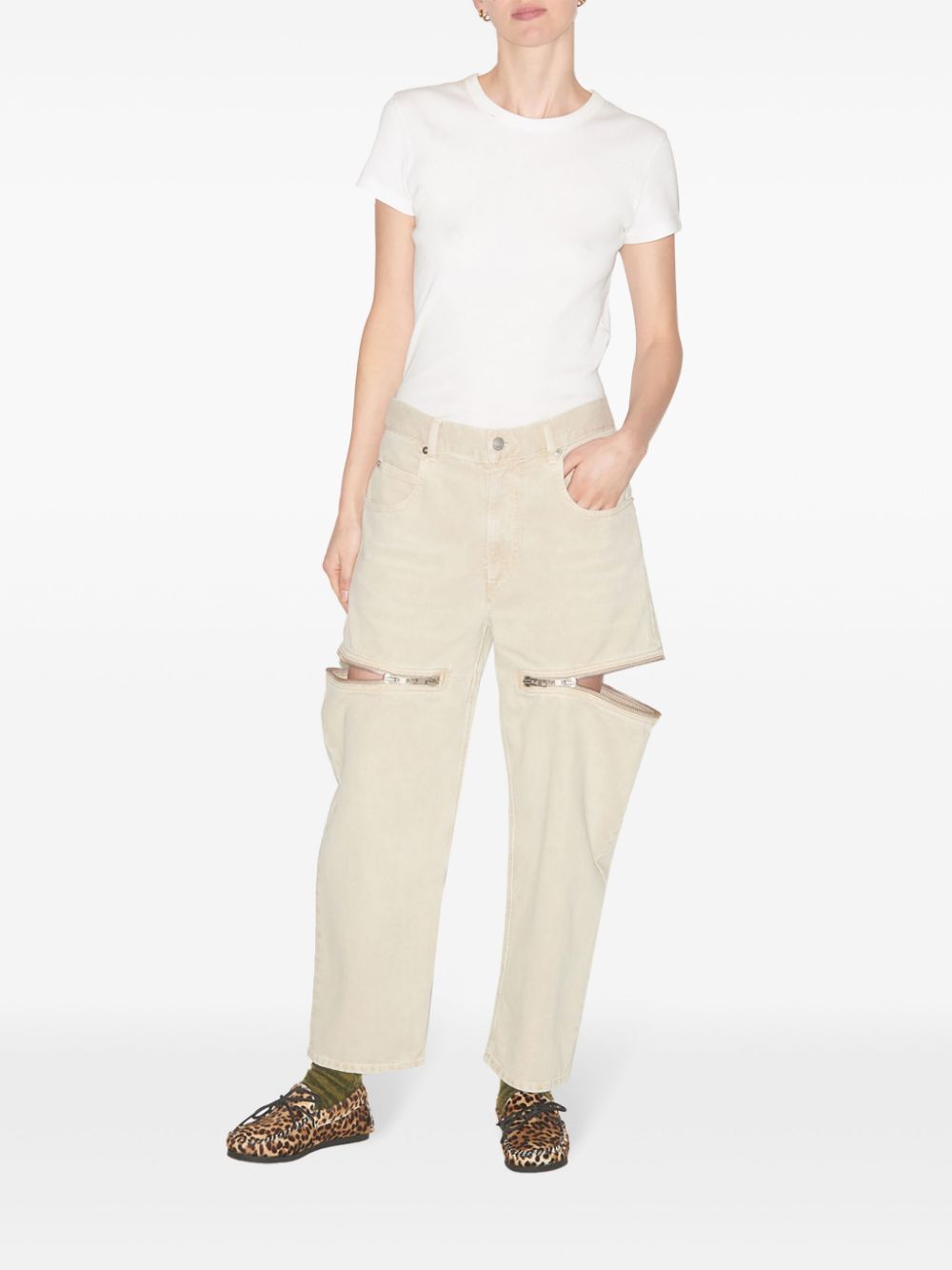 PANTALON 5B SALIA BEIGE ABERTURA ZIP