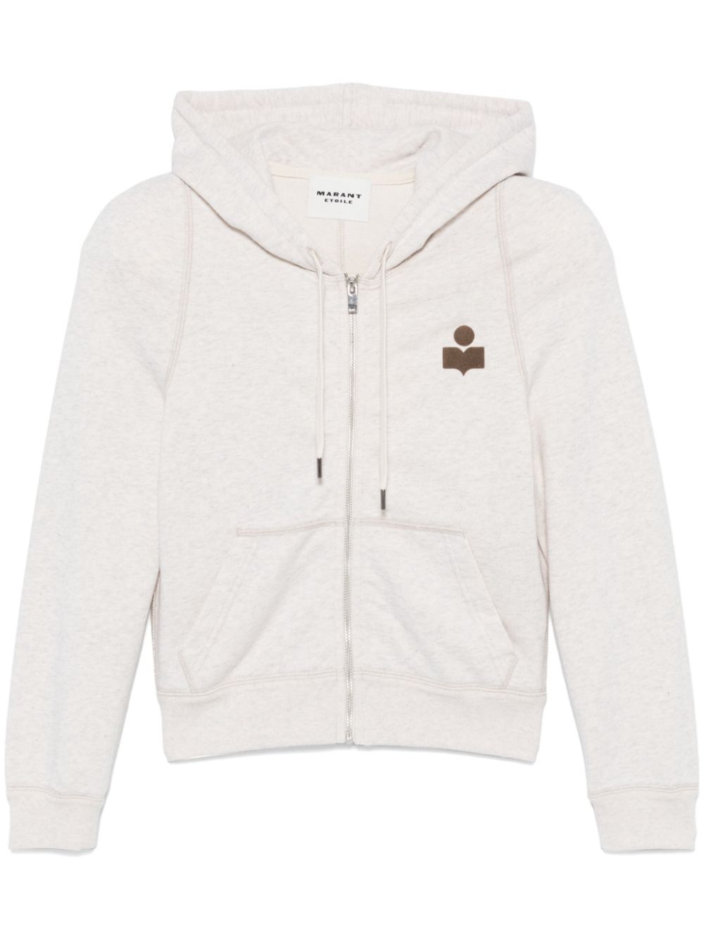 HOODIE PENNY BEIGE JASPEADO GRIS ZIP