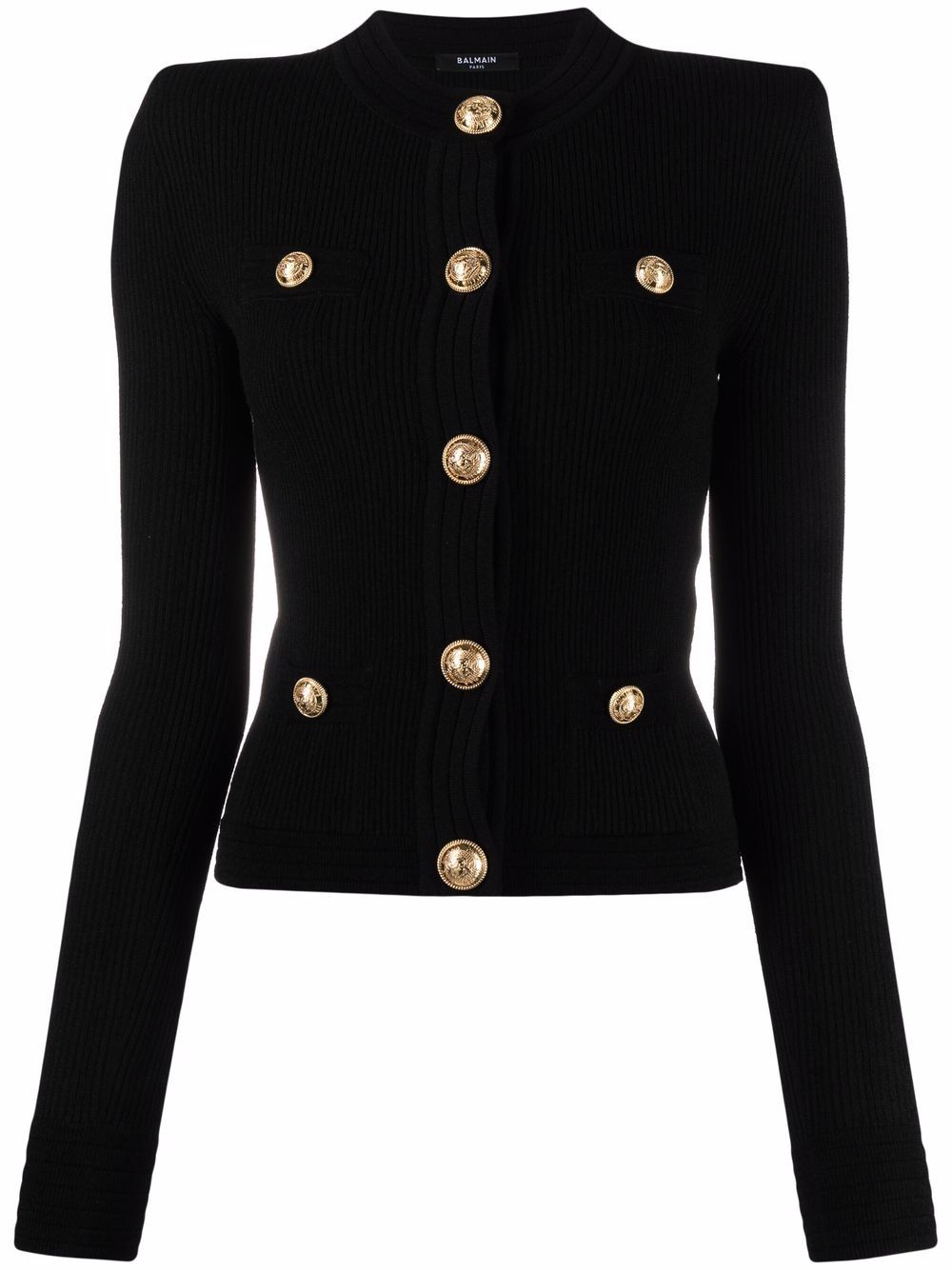 CARDIGAN CANALE NEGRO BOTONES DORADOS