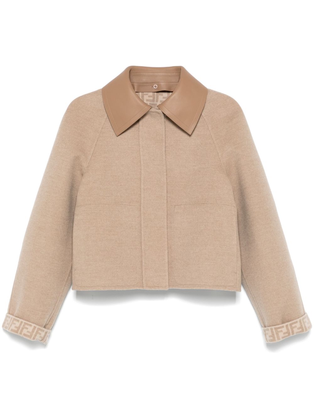 CHAQUETA CORTA REVERS BEIGE MONOGRAMA