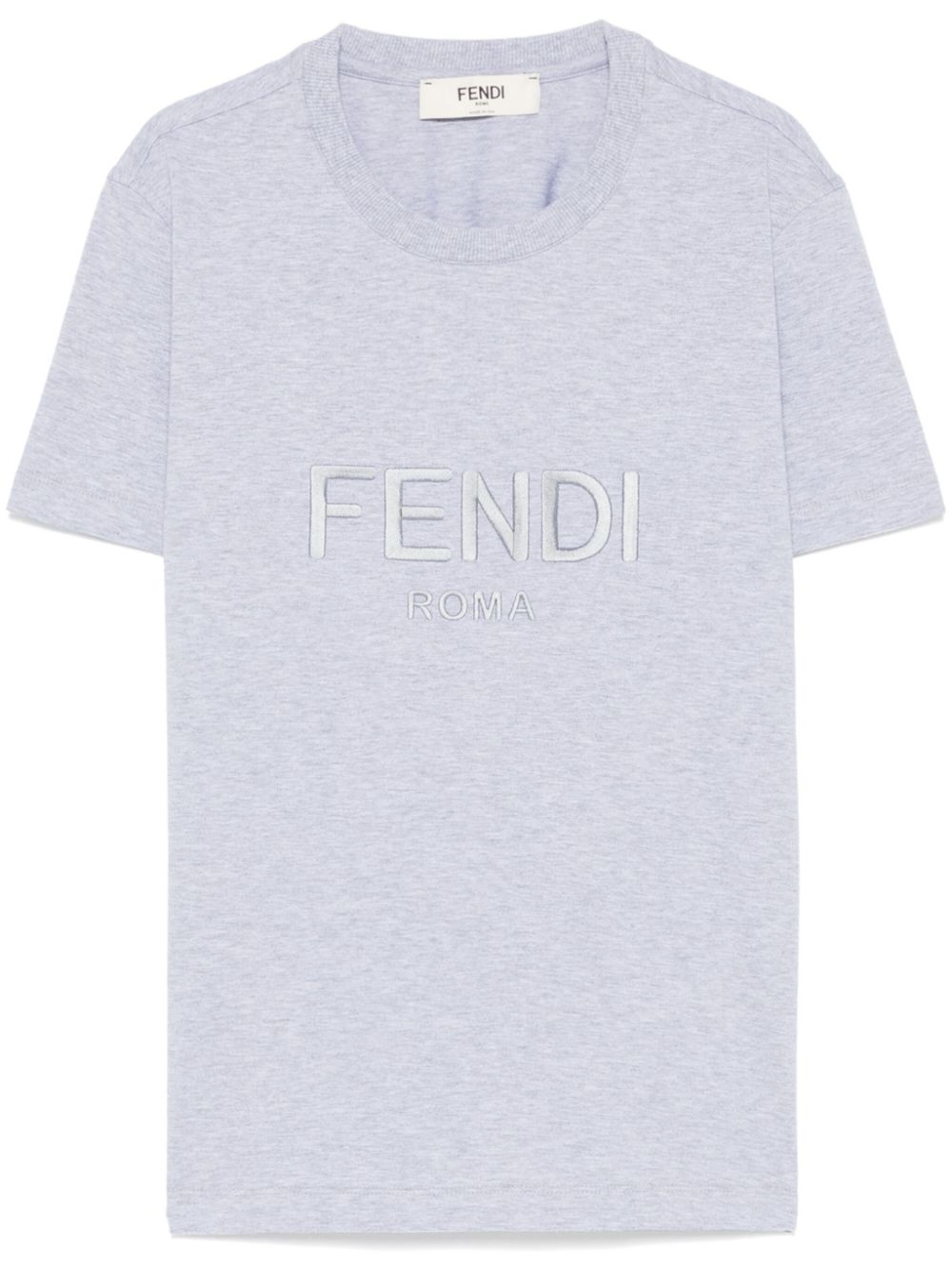 CAMISETA MC GRIS LOGO BORDADO FENDI ROMA