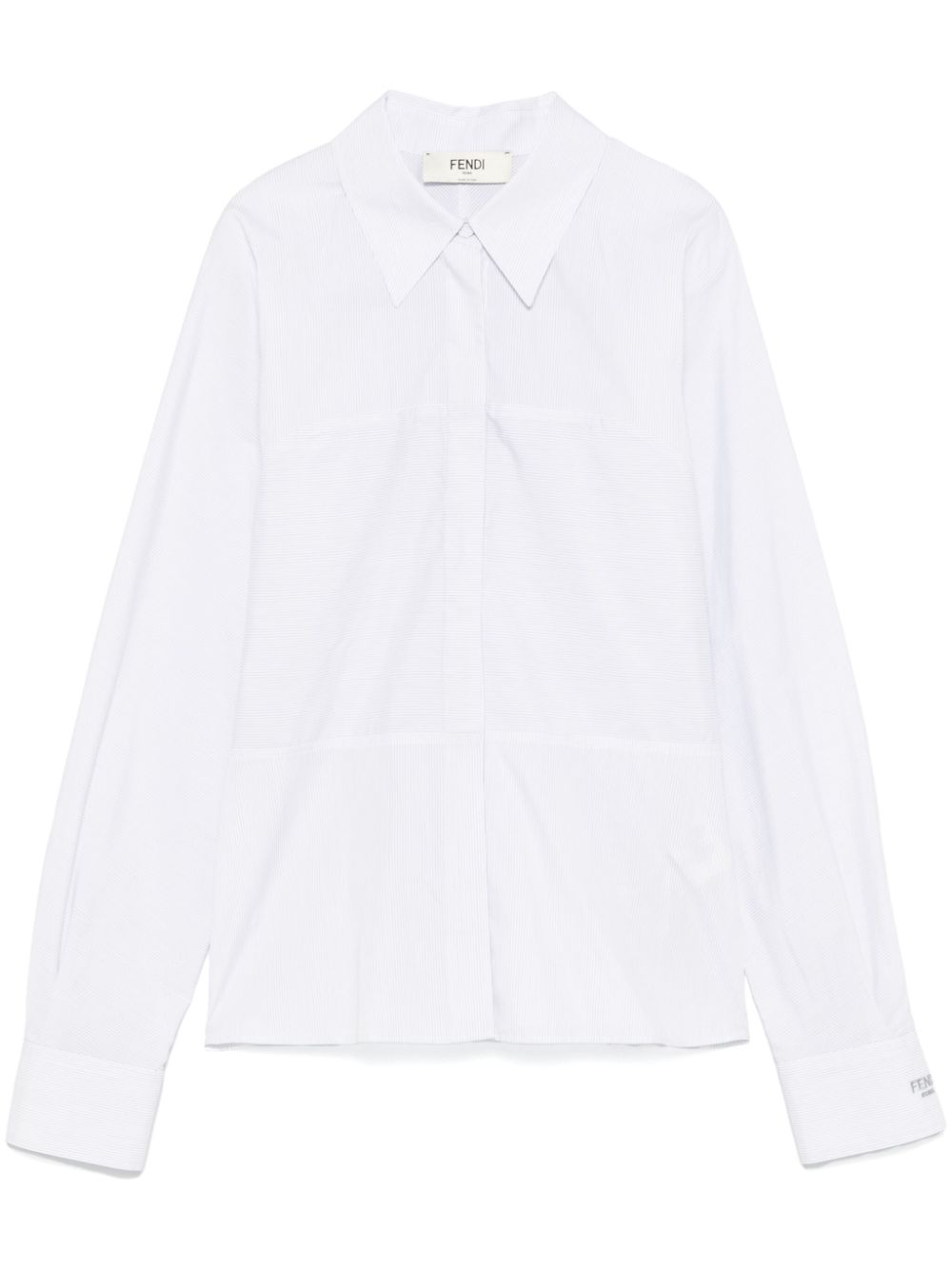 CAMISA BLANCA RAYAS GRISES