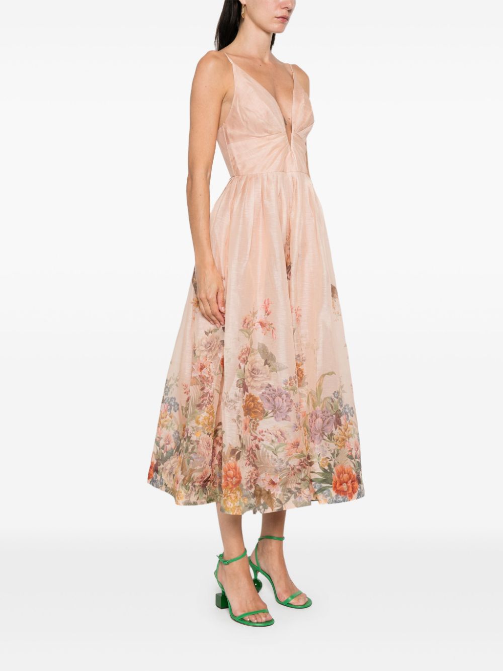 VESTIDO TIRANTES PAVILION NUDE FLORES