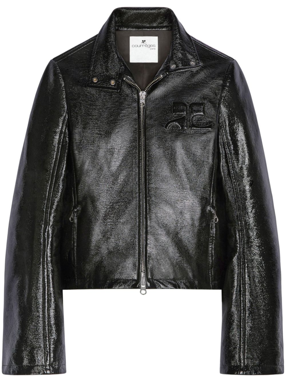 CAZADORA BIKER ICONIC NEGRA CHAROL