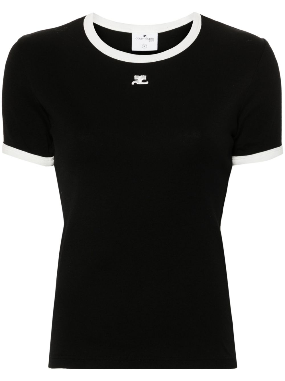 CAMISETA MC SIGNATURE NEGRA CUELLO BLANC